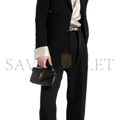 YSL COLLEGE MINI CHAIN BAG IN  OIL WAX LEATHER 779430 (20*13*3cm)